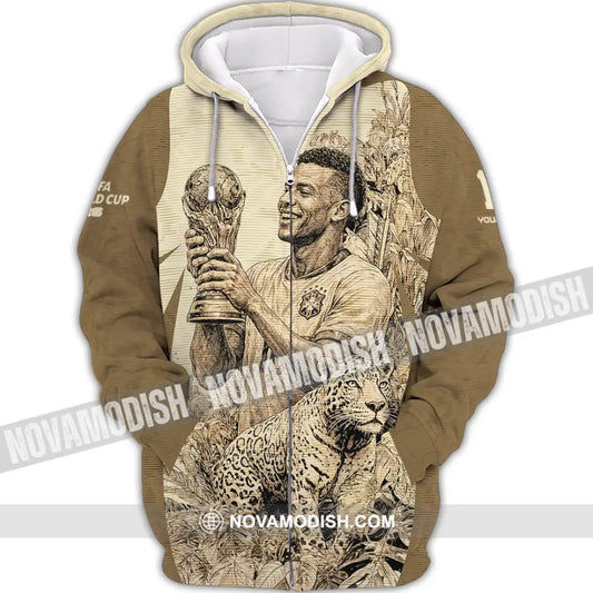Unisex Shirt - Custom Brasil Fifa World Cup 2026 3D Shirt Zipper Hoodie / S T-shirt