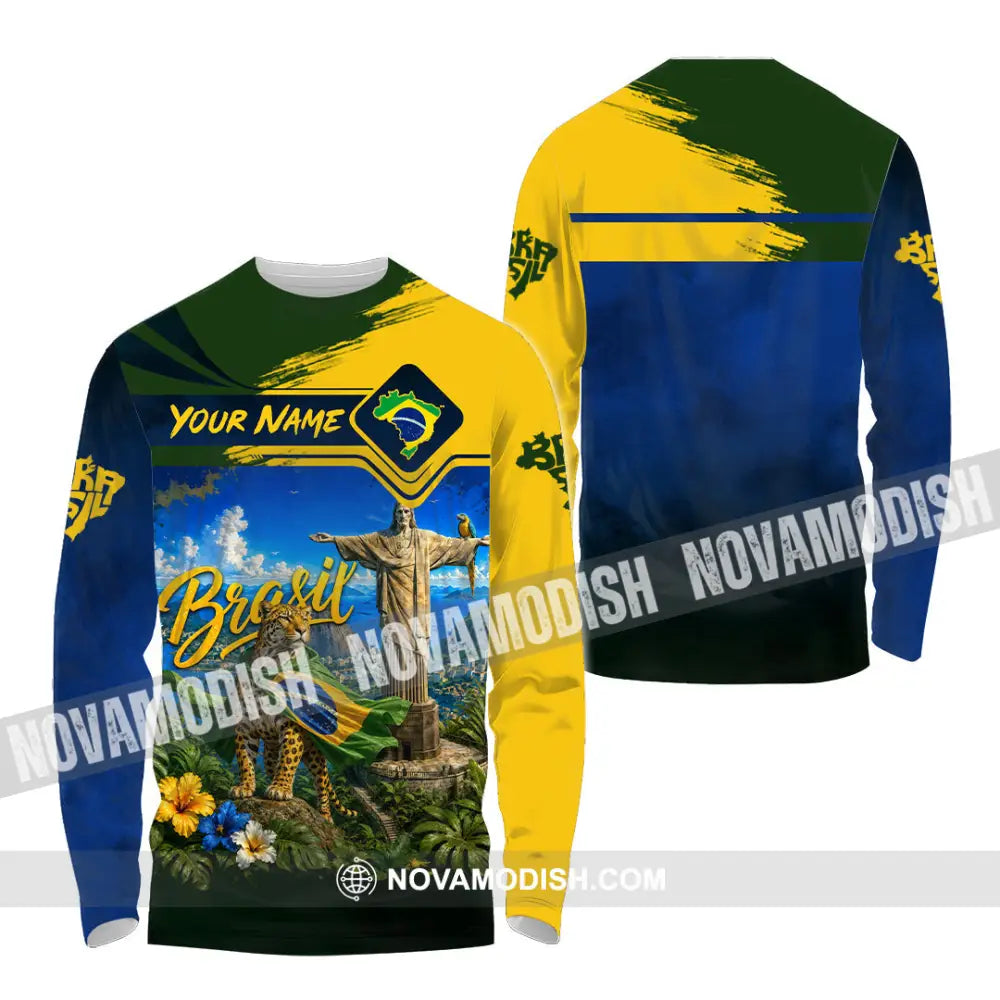 Unisex Shirt - Custom Brasil Shirt - Long Sleeve Shirt / S - T-shirt