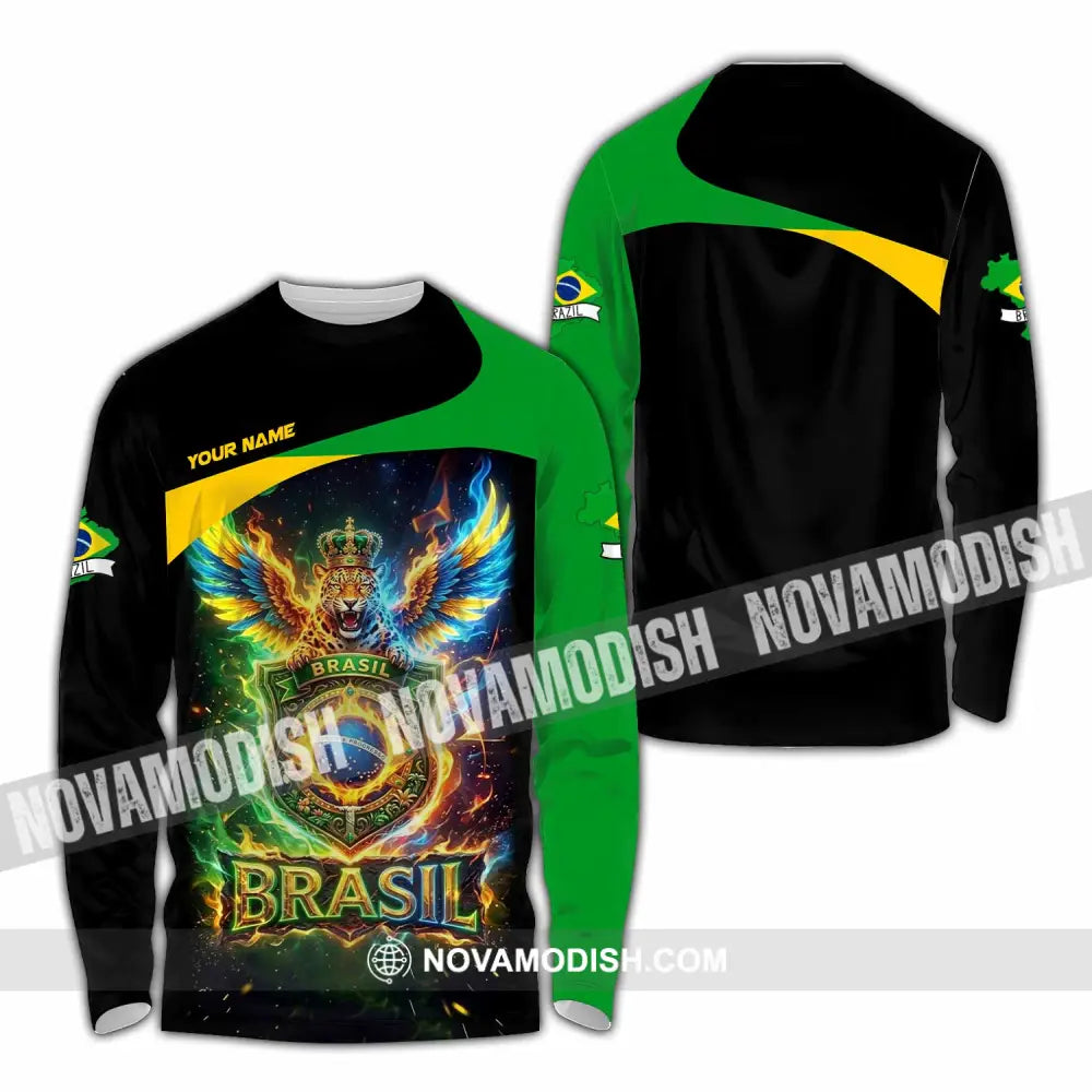 Unisex Shirt - Custom Brasil Shirt - Long Sleeve Shirt / S - T-shirt