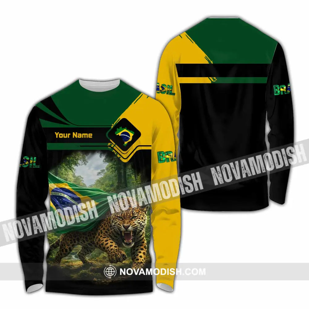 Unisex Shirt - Custom Brasil Shirt - Long Sleeve Shirt / S - T-shirt