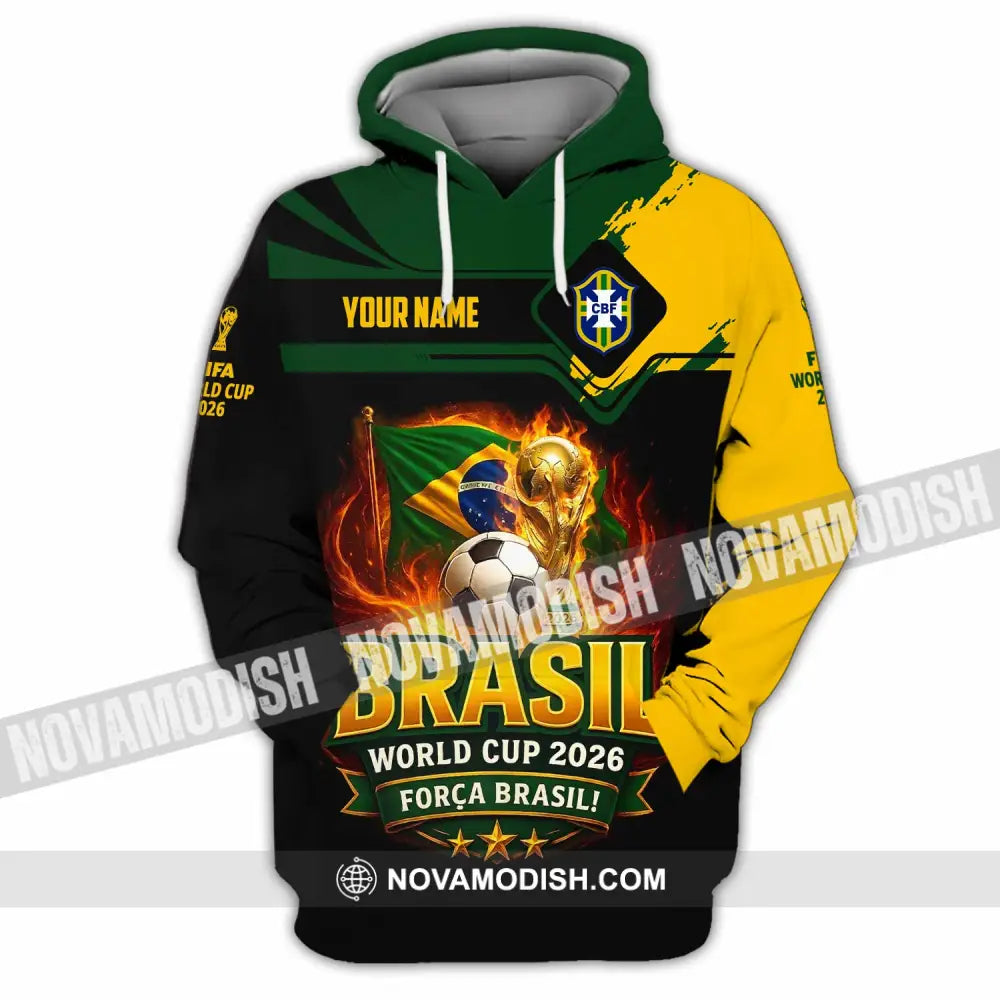 Unisex Shirt - Custom Brasil World Cup 2026 3D Shirt - Hoodie / S - T-shirt