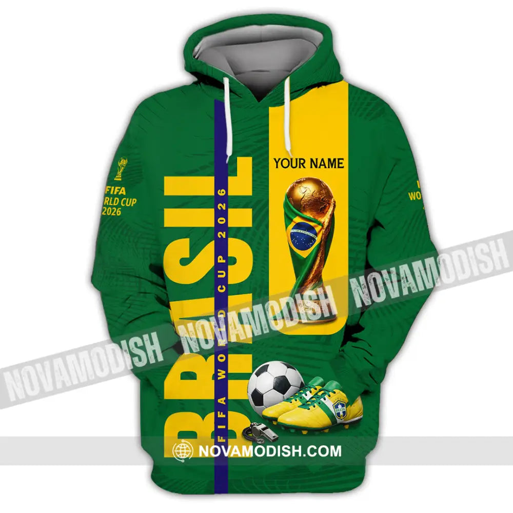 Unisex Shirt - Custom Brasil World Cup 2026 3D Shirt Hoodie / S T-shirt