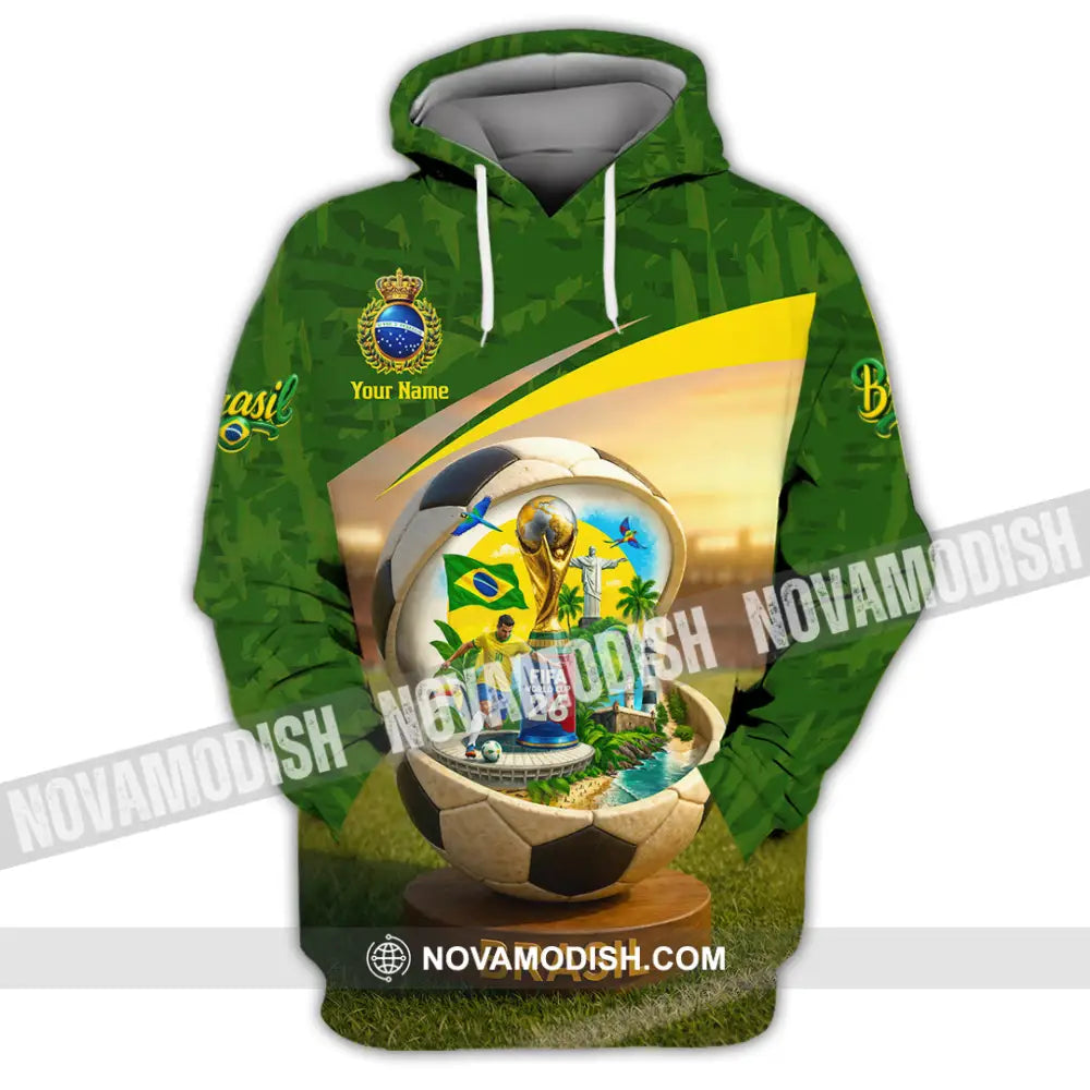 Unisex Shirt - Custom Brasil World Cup 2026 3D Shirt Hoodie / S T-shirt