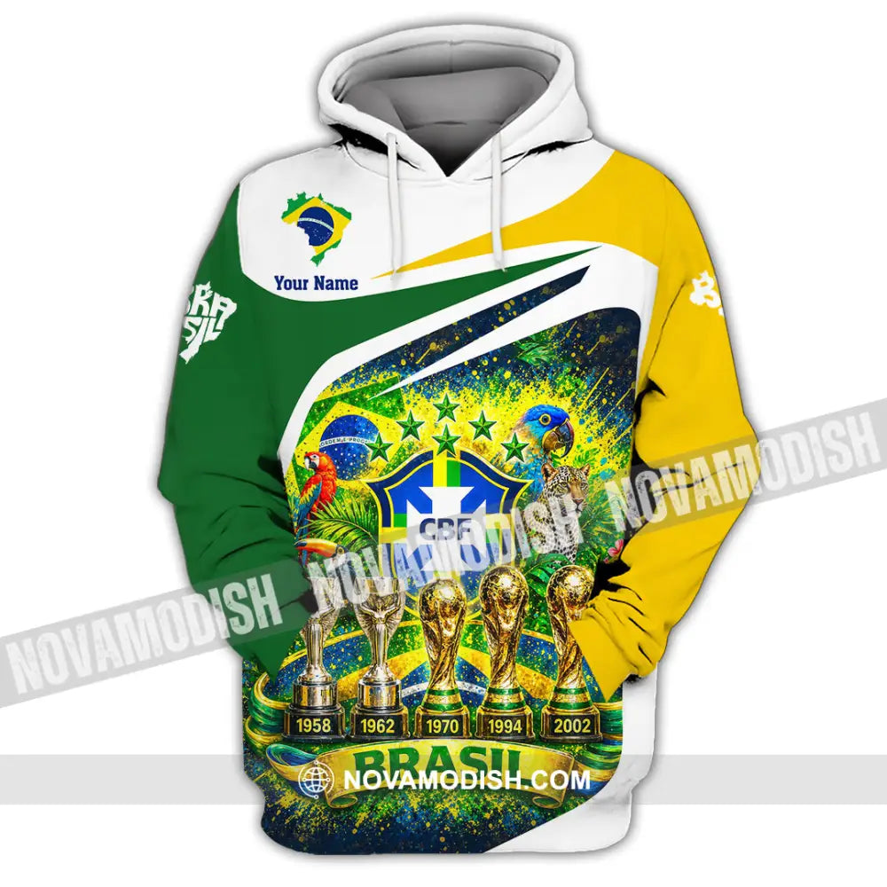 Unisex Shirt - Custom Brasil World Cup 2026 3D Shirt - Hoodie / S - T-shirt