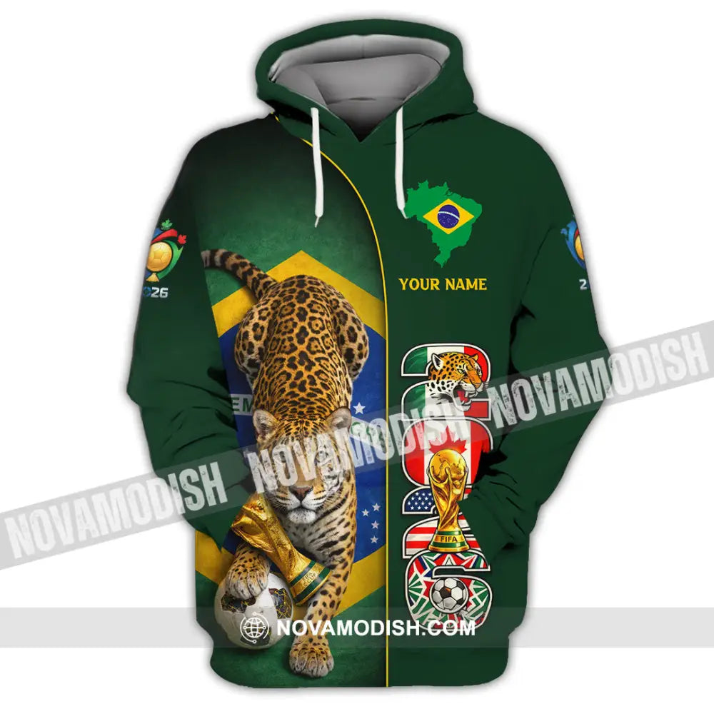 Unisex Shirt - Custom Brasil World Cup 2026 3D Shirt Hoodie / S T-shirt