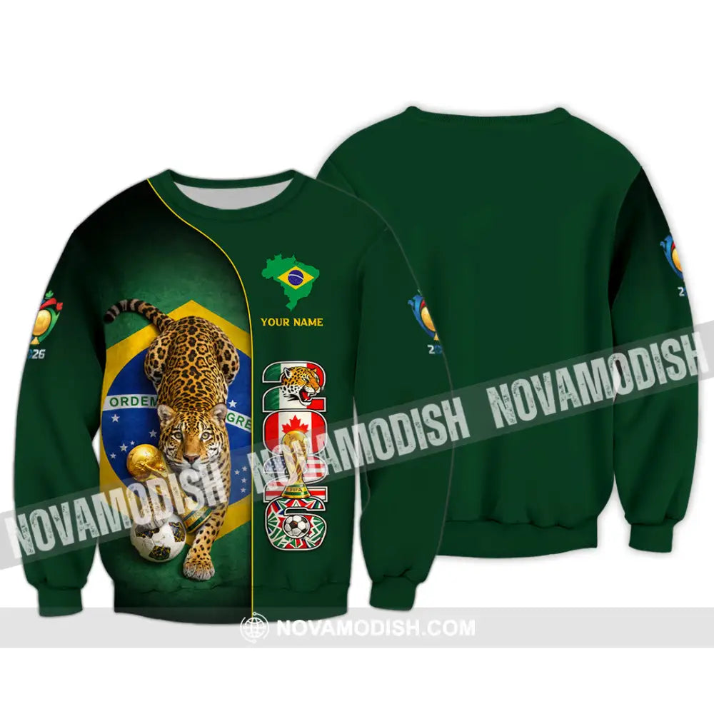 Unisex Shirt - Custom Brasil World Cup 2026 3D Shirt Long Sleeve / S T-shirt