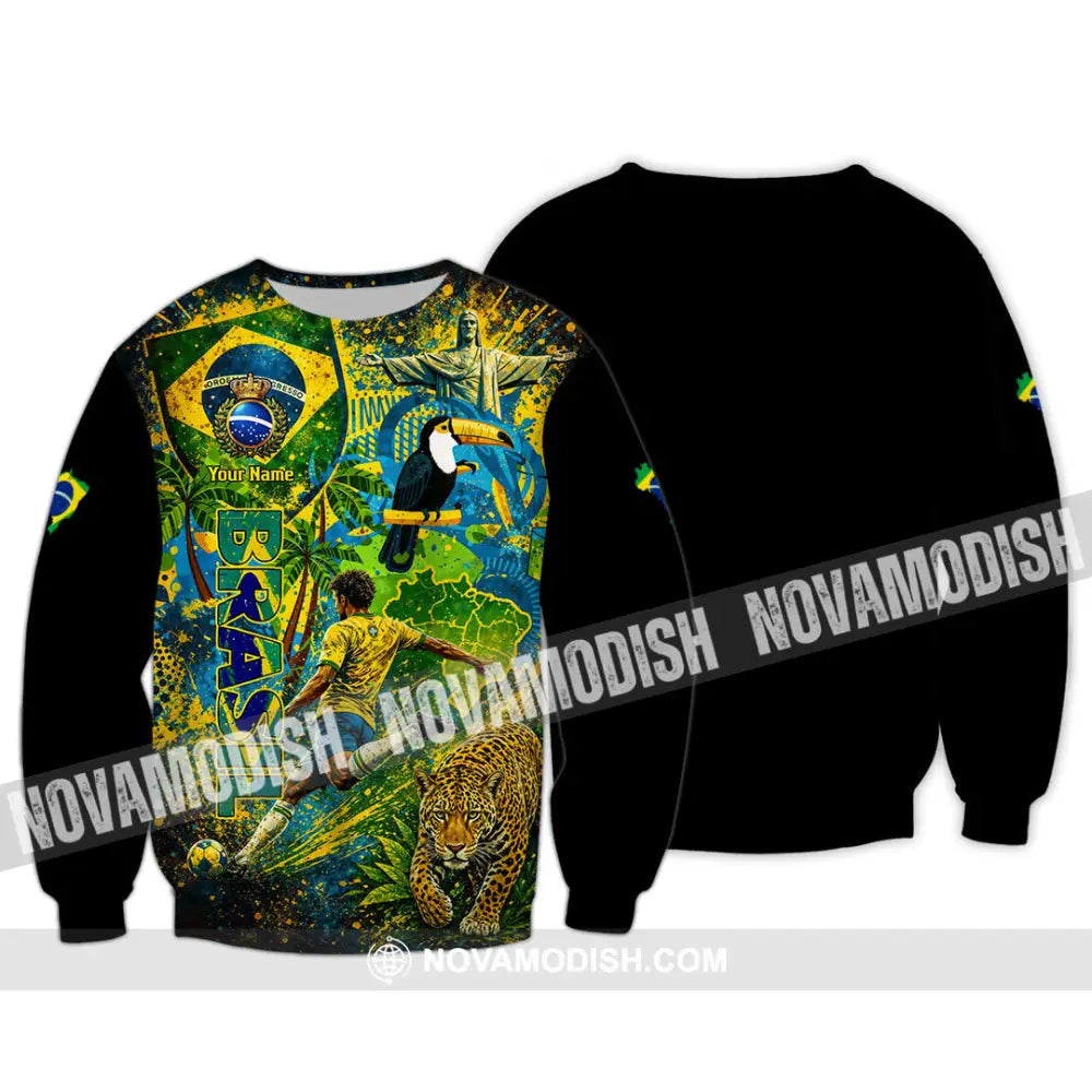 Unisex Shirt - Custom Brasil World Cup 2026 3D Shirt - Long Sleeve / S - T-shirt