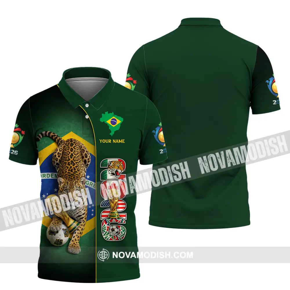 Unisex Shirt - Custom Brasil World Cup 2026 3D Shirt Polo Shirt / S T-shirt
