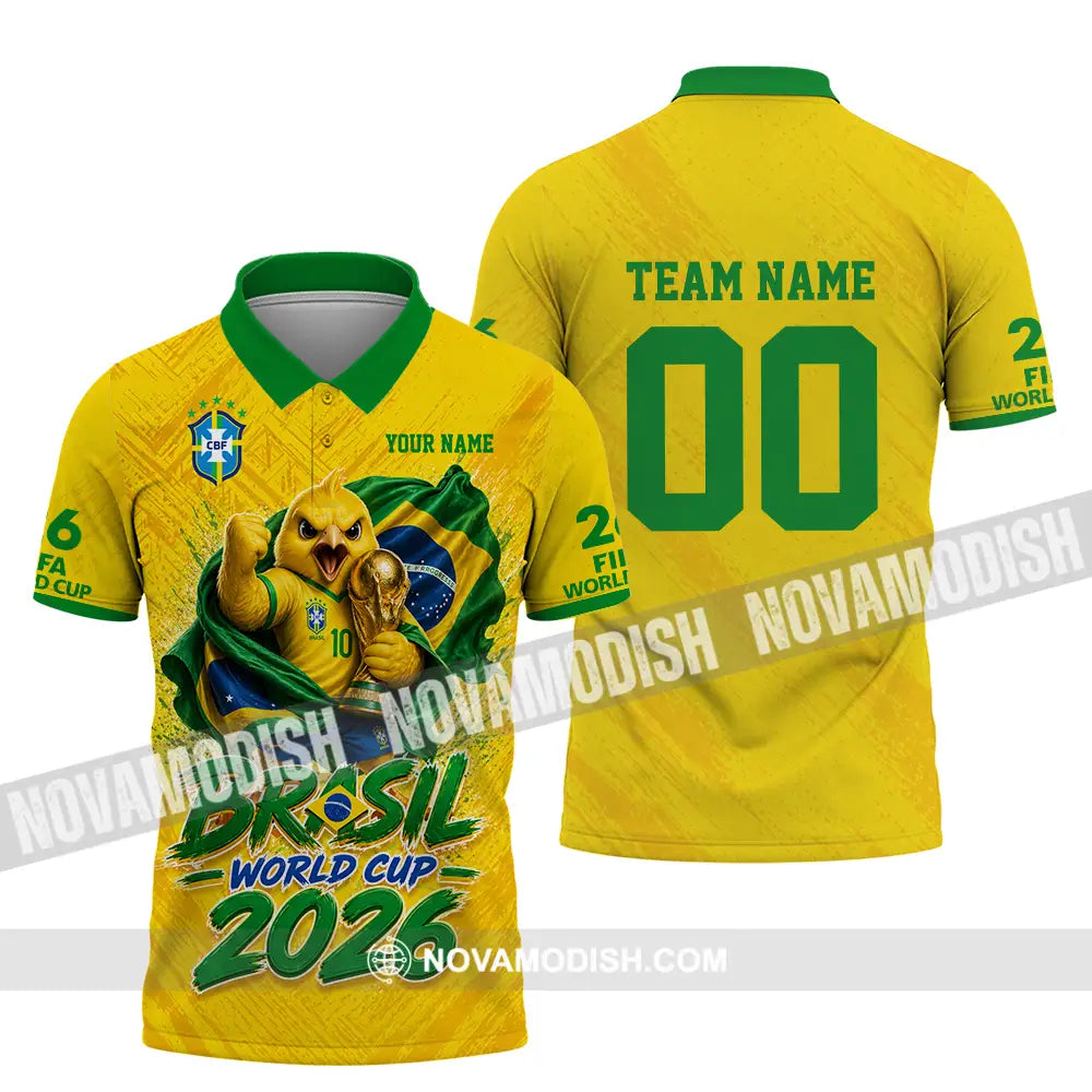 Unisex Shirt - Custom Brasil World Cup 2026 3D Shirt - Polo Shirt / S - T-shirt