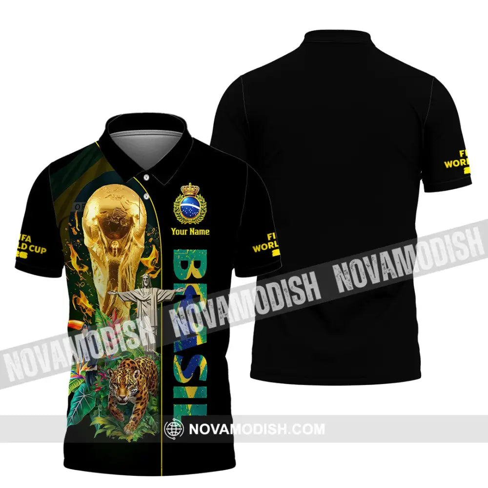Unisex Shirt - Custom Brasil World Cup 2026 3D Shirt Polo Shirt / S T-shirt