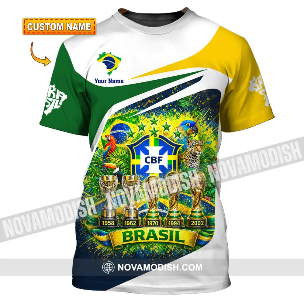 Unisex Shirt - Custom Brasil World Cup 2026 3D Shirt - T-shirt