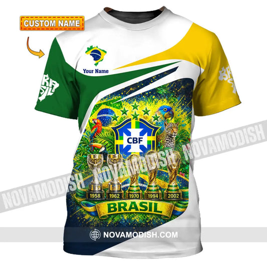 Unisex Shirt - Custom Brasil World Cup 2026 3D Shirt - T-shirt