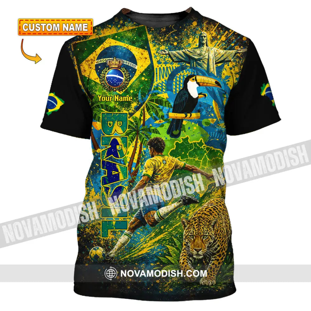 Unisex Shirt - Custom Brasil World Cup 2026 3D Shirt - T-shirt