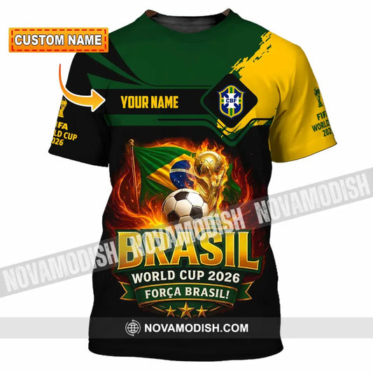 Unisex Shirt - Custom Brasil World Cup 2026 3D Shirt - T-shirt