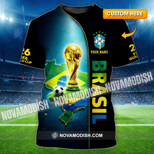 Unisex Shirt - Custom Brasil World Cup 2026 3D Shirt - T-shirt