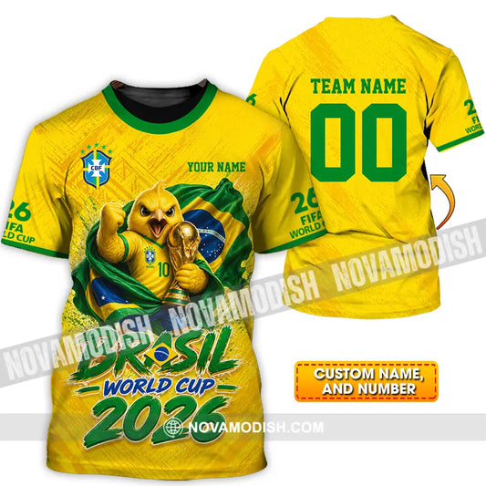 Unisex Shirt - Custom Brasil World Cup 2026 3D Shirt - T-shirt