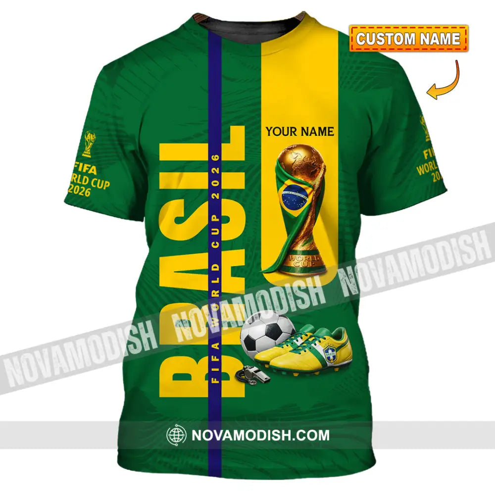 Unisex Shirt - Custom Brasil World Cup 2026 3D Shirt T-shirt