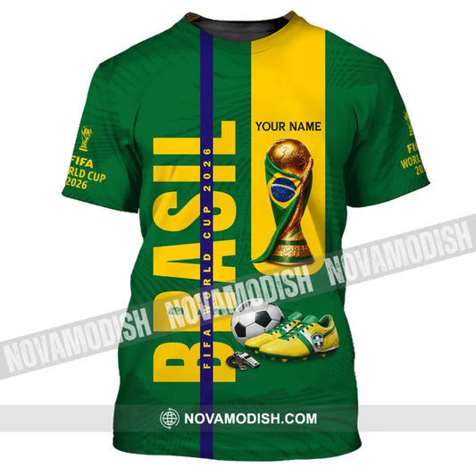 Unisex Shirt - Custom Brasil World Cup 2026 3D Shirt T-Shirt / S T-shirt
