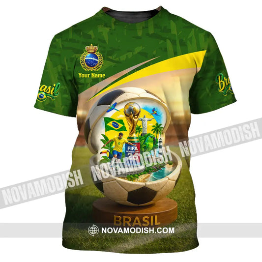Unisex Shirt - Custom Brasil World Cup 2026 3D Shirt T-Shirt / S T-shirt