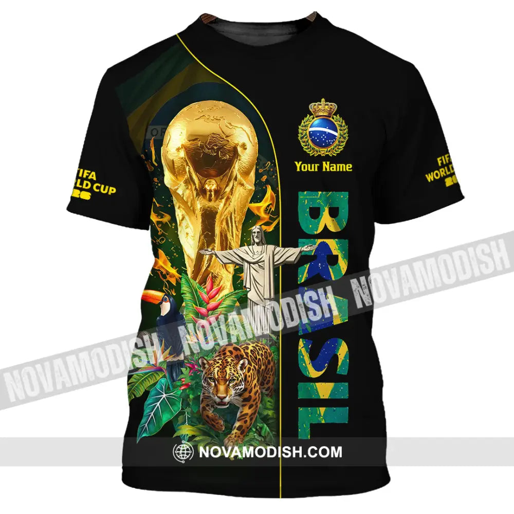 Unisex Shirt - Custom Brasil World Cup 2026 3D Shirt T-Shirt / S T-shirt