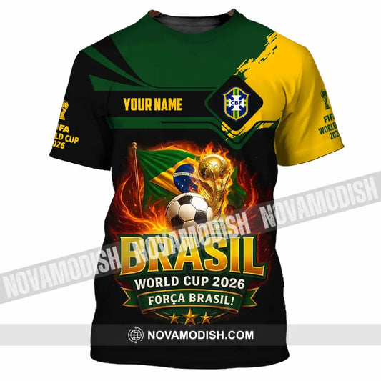 Unisex Shirt - Custom Brasil World Cup 2026 3D Shirt - T-Shirt / S - T-shirt