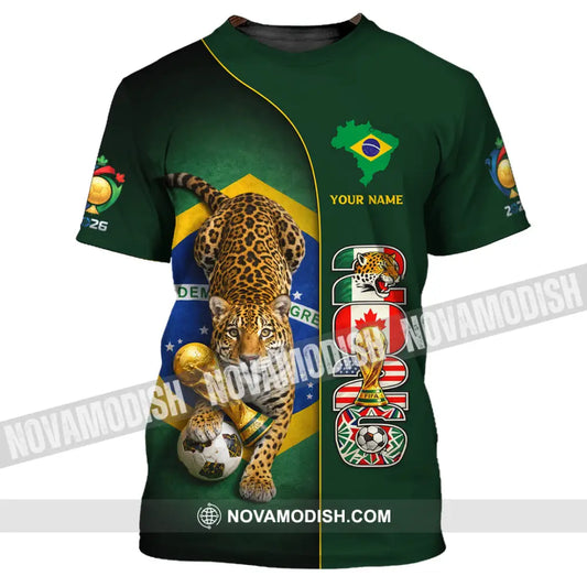 Unisex Shirt - Custom Brasil World Cup 2026 3D Shirt T-Shirt / S T-shirt