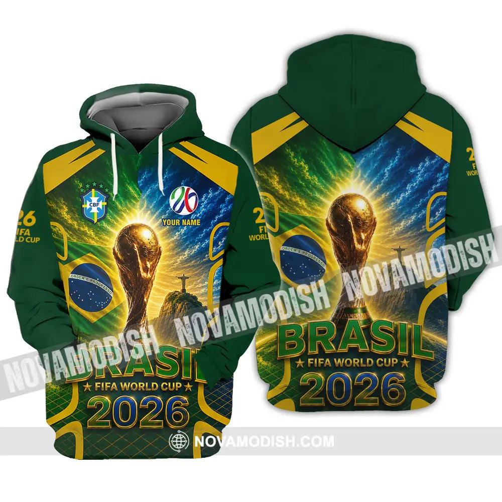 Unisex Shirt - Custom Brasil World Cup 2026 Shirt - Hoodie / S - T-shirt