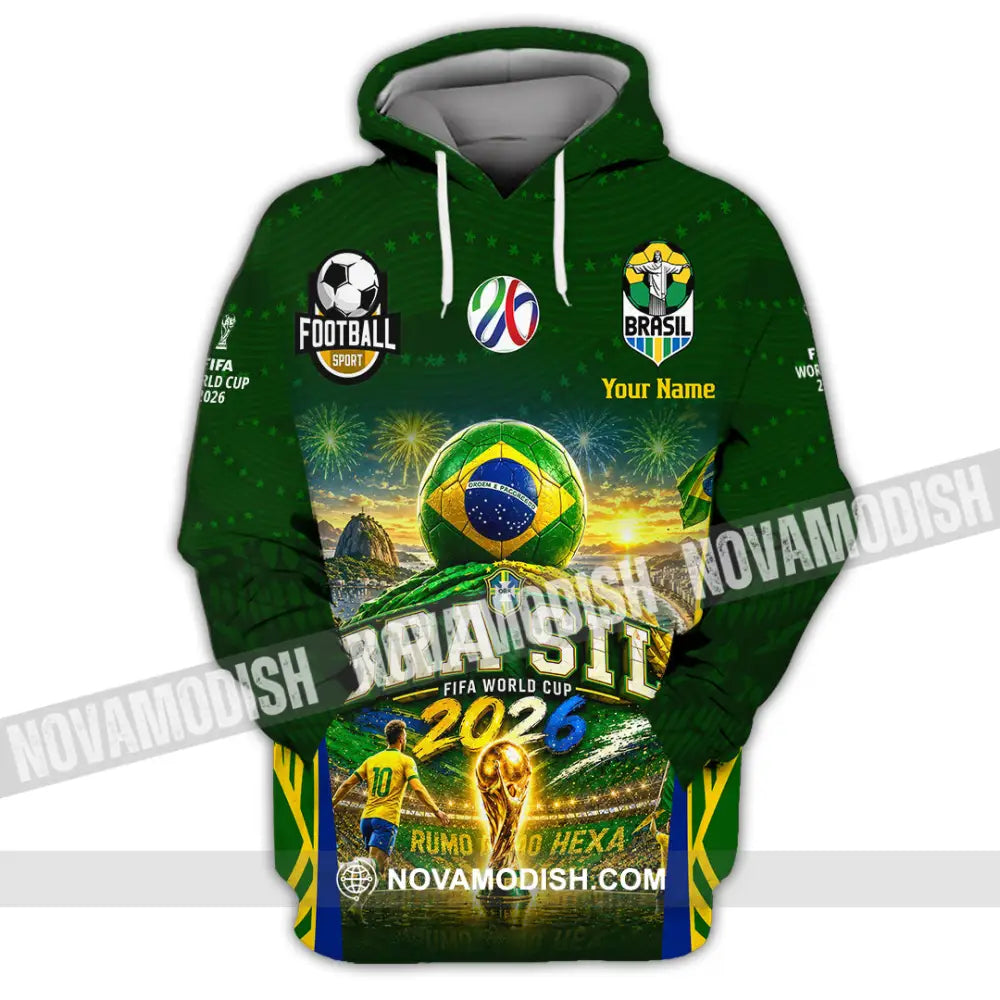 Unisex Shirt - Custom Brasil World Cup 2026 Shirt - Hoodie / S - T-shirt