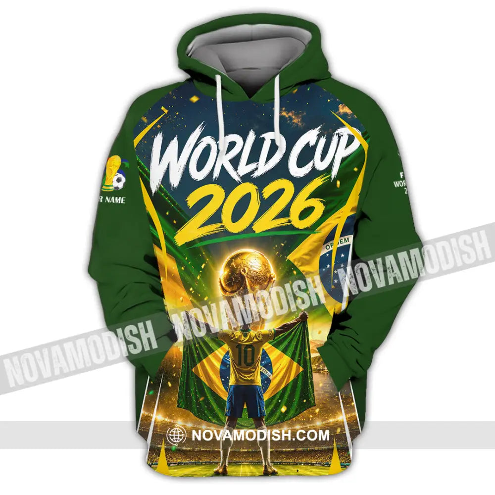Unisex Shirt - Custom Brasil World Cup 2026 Shirt - Hoodie / S - T-shirt