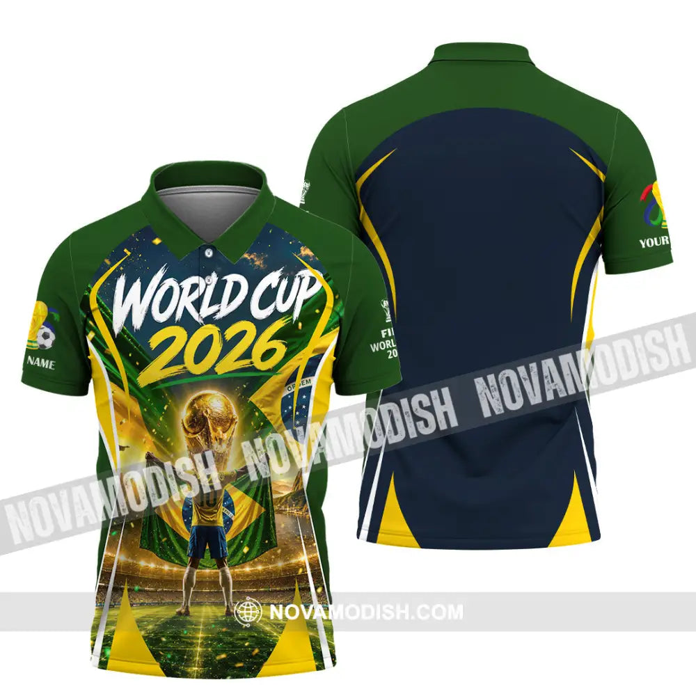 Unisex Shirt - Custom Brasil World Cup 2026 Shirt - Polo Shirt / S - T-shirt