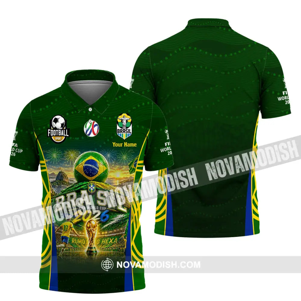 Unisex Shirt - Custom Brasil World Cup 2026 Shirt - Polo Shirt / S - T-shirt