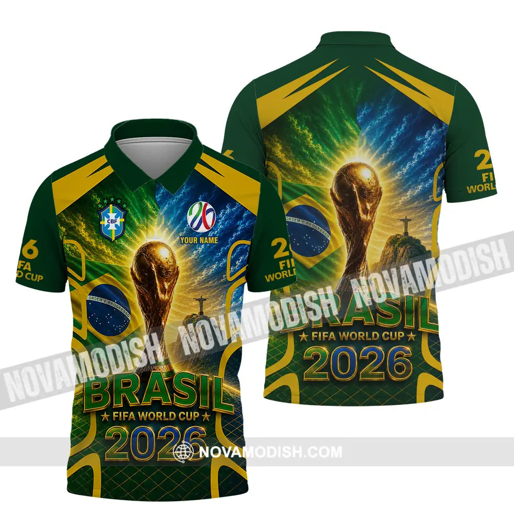 Unisex Shirt - Custom Brasil World Cup 2026 Shirt - Polo Shirt / S - T-shirt