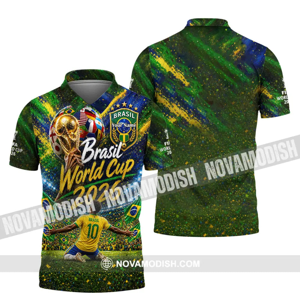 Unisex Shirt - Custom Brasil World Cup 2026 Shirt - Polo Shirt / S - T-shirt