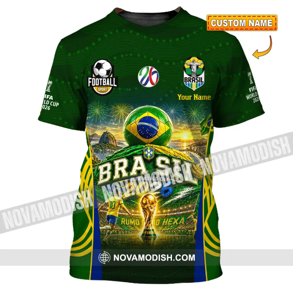 Unisex Shirt - Custom Brasil World Cup 2026 Shirt - T-shirt