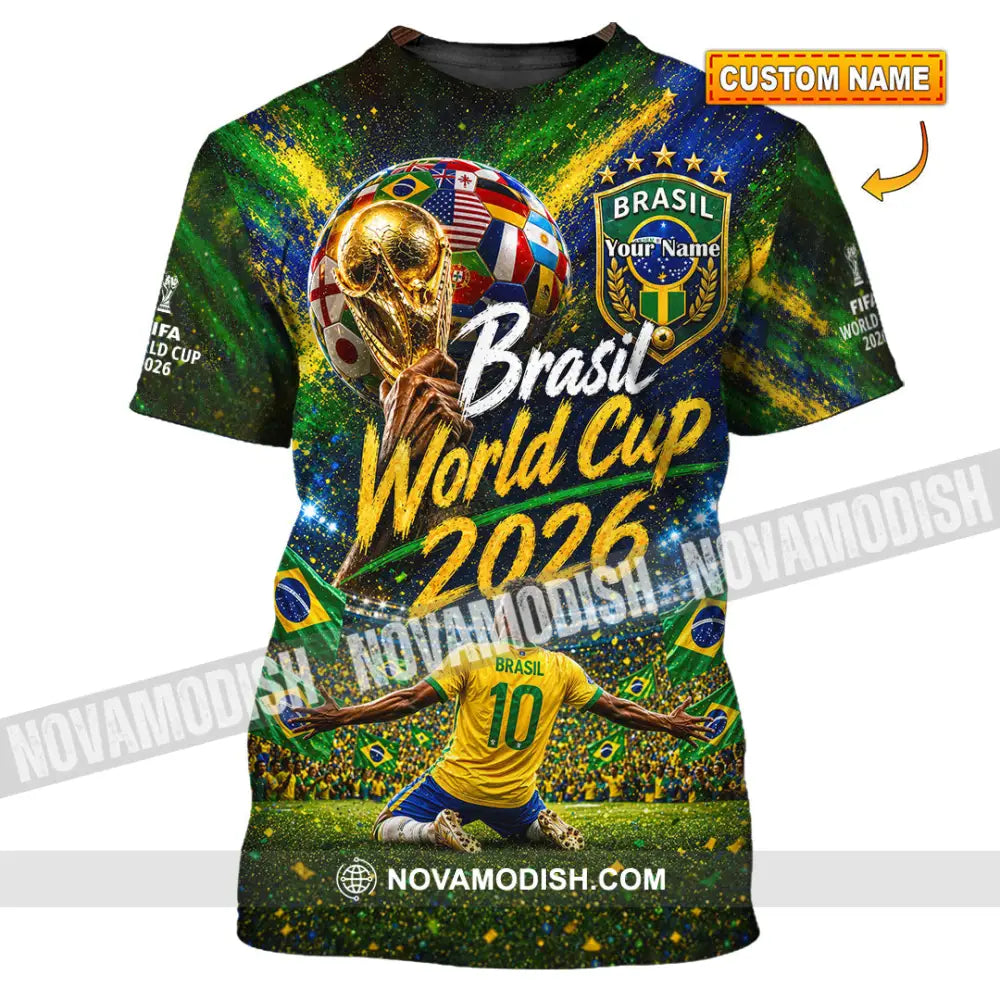 Unisex Shirt - Custom Brasil World Cup 2026 Shirt - T-shirt