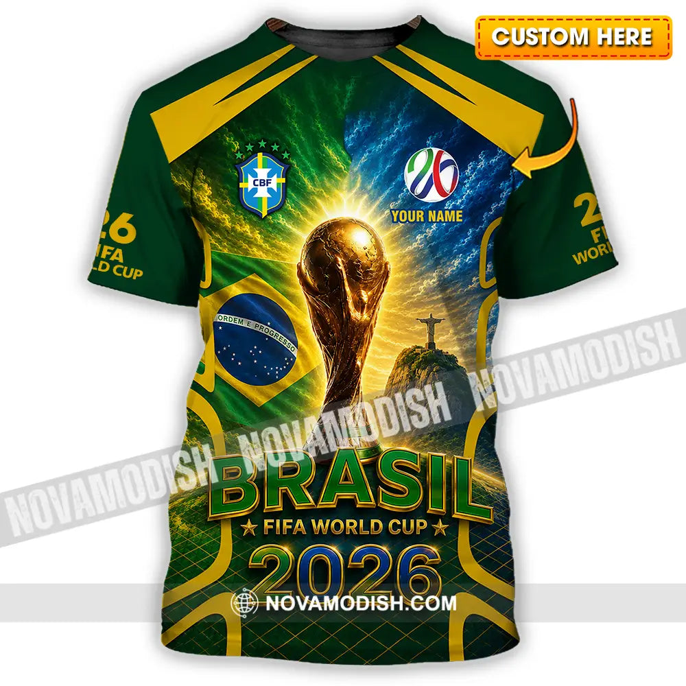 Unisex Shirt - Custom Brasil World Cup 2026 Shirt - T-shirt