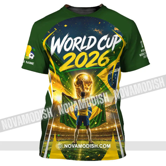 Unisex Shirt - Custom Brasil World Cup 2026 Shirt - T-Shirt / S - T-shirt