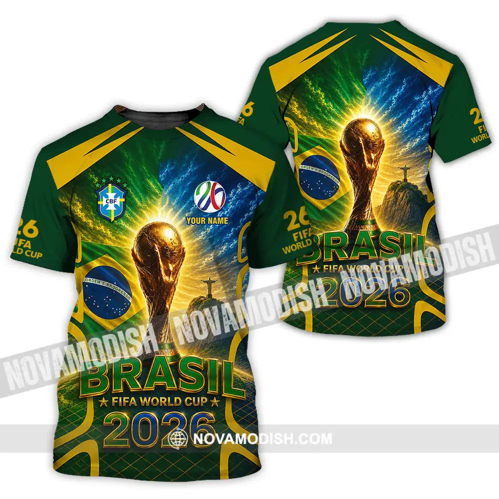 Unisex Shirt - Custom Brasil World Cup 2026 Shirt - T-Shirt / S - T-shirt