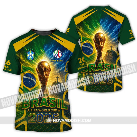 Unisex Shirt - Custom Brasil World Cup 2026 Shirt - T-Shirt / S - T-shirt