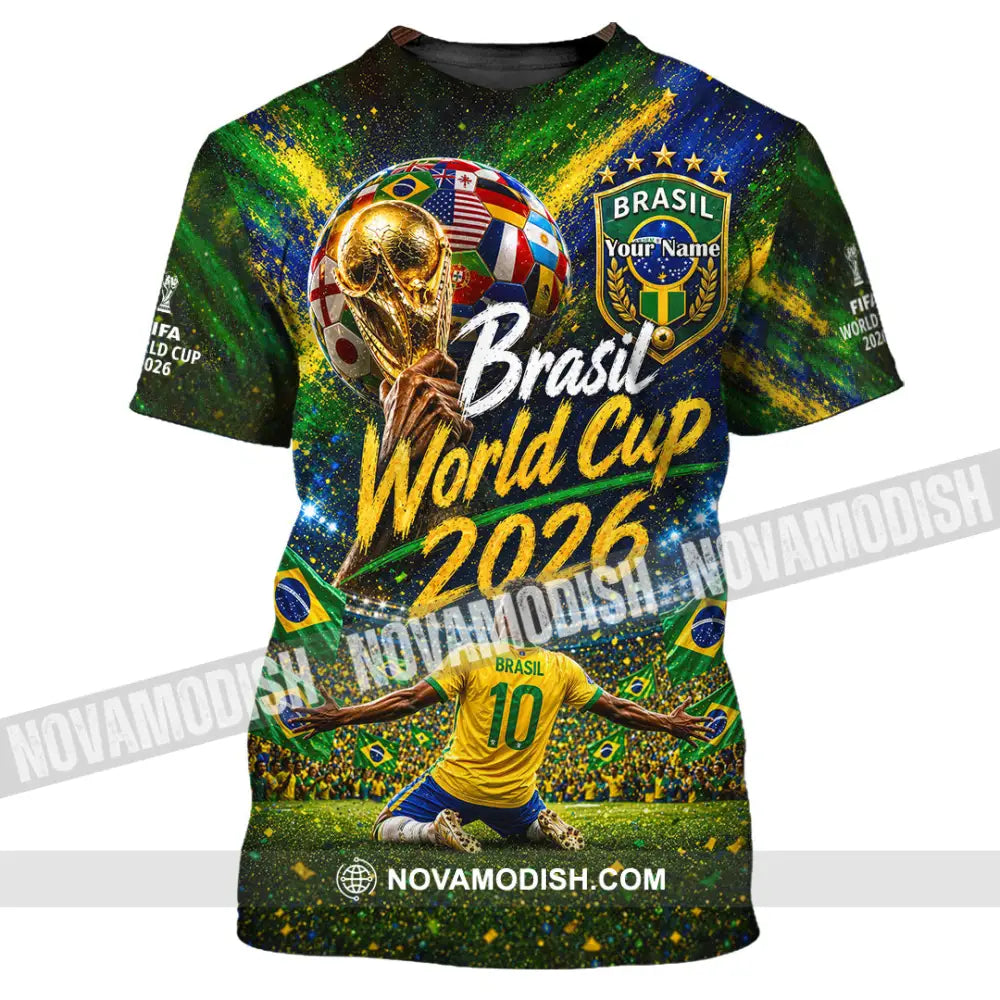 Unisex Shirt - Custom Brasil World Cup 2026 Shirt - T-Shirt / S - T-shirt