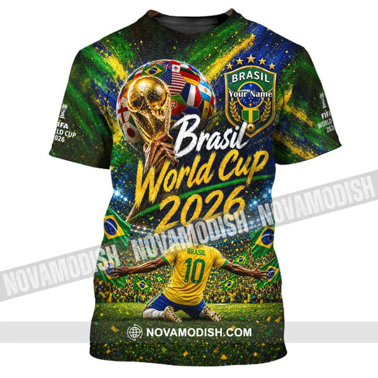 Unisex Shirt - Custom Brasil World Cup 2026 Shirt - T-Shirt / S - T-shirt