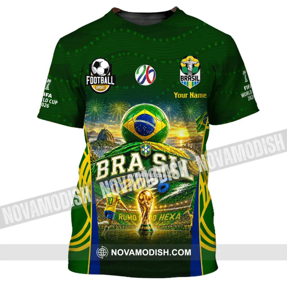 Unisex Shirt - Custom Brasil World Cup 2026 Shirt - T-Shirt / S - T-shirt
