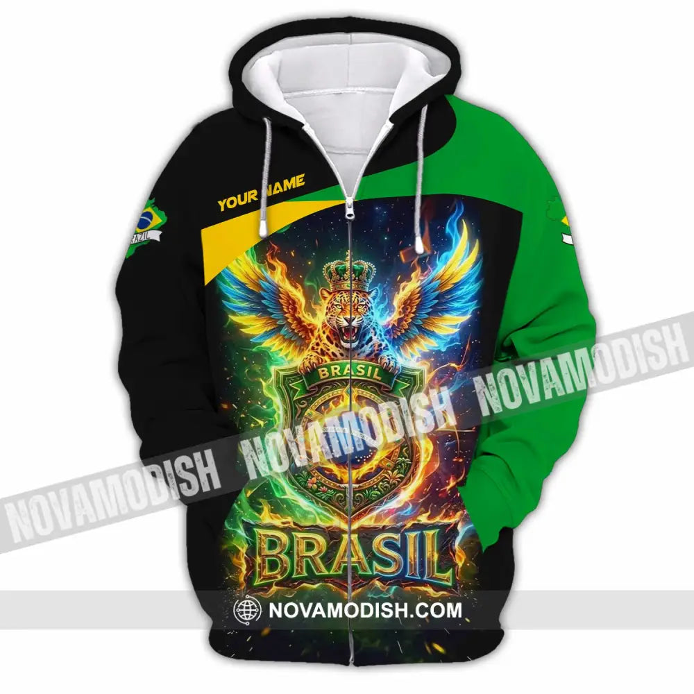 Unisex Shirt - Custom Brasil Shirt - Zipper Hoodie / S - T-shirt