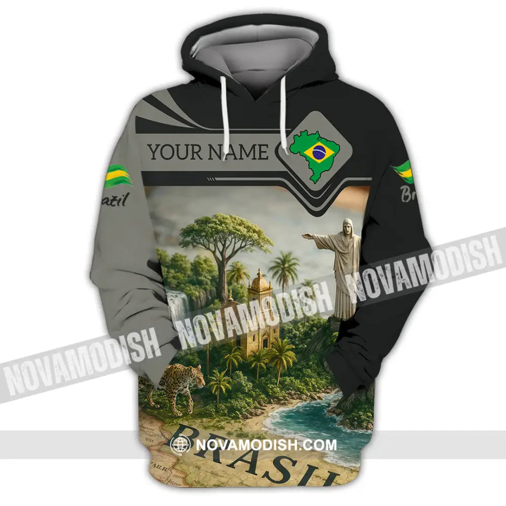 Unisex Shirt - Custom Brazil 3D Shirt Hoodie / S T-shirt