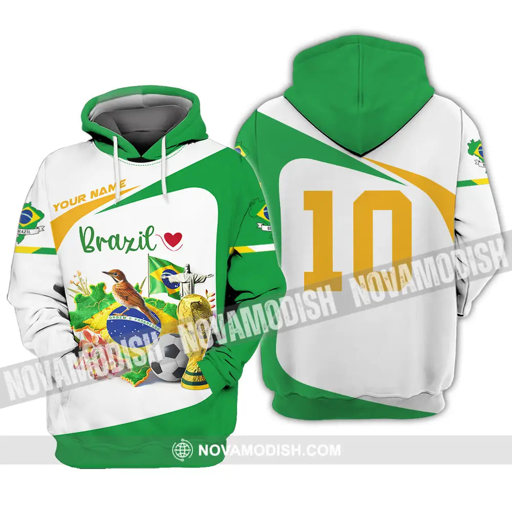 Unisex Shirt - Custom Brazil 3D Shirt Hoodie / S T-shirt