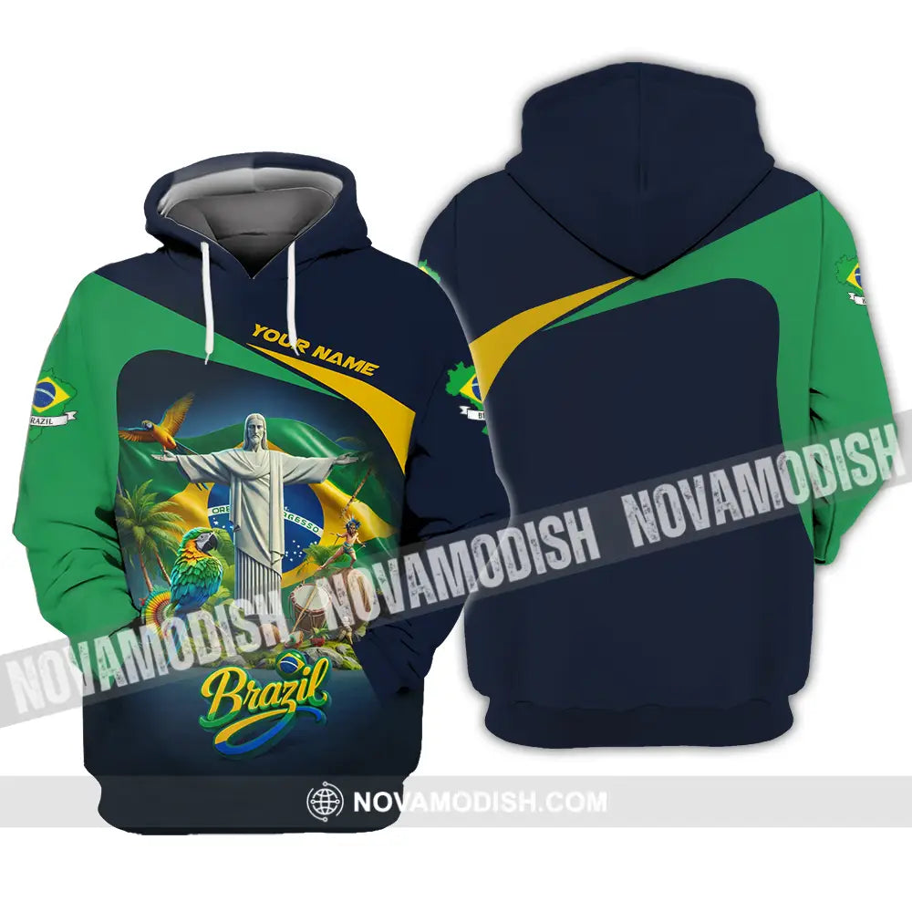 Unisex Shirt - Custom Brazil 3D Shirt Hoodie / S T-shirt