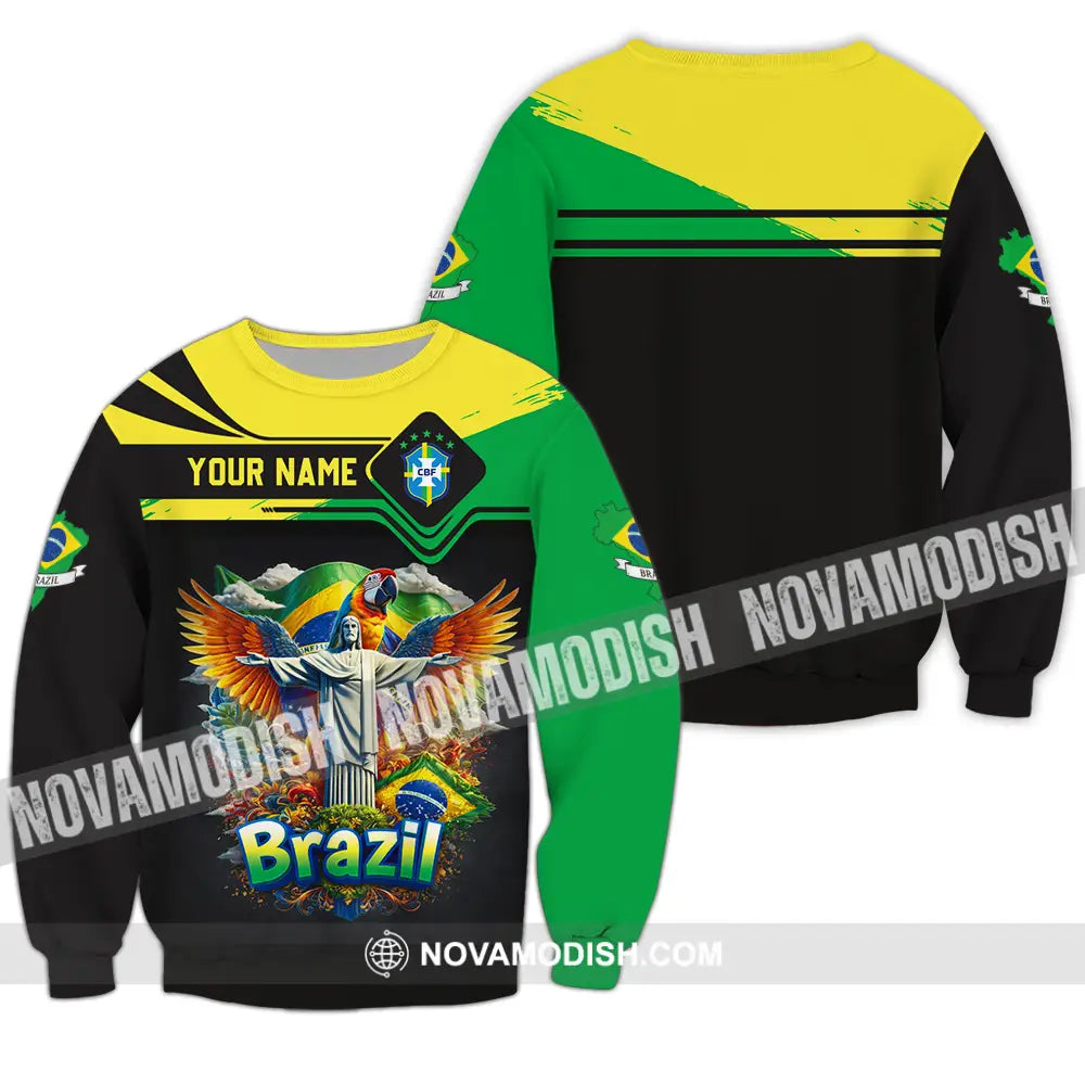 Unisex Shirt - Custom Brazil 3D Shirt Long Sleeve / S T-shirt