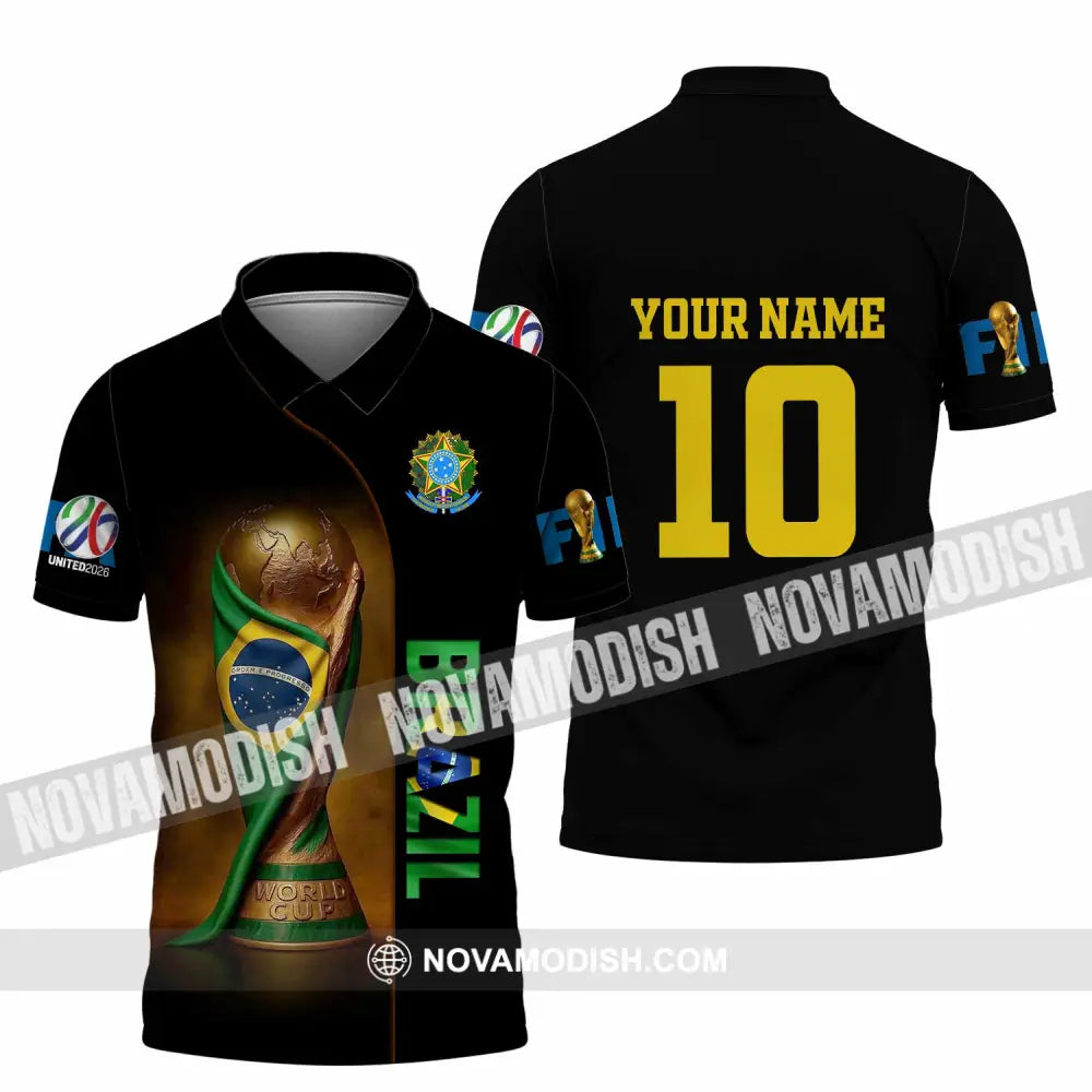 Unisex Shirt - Custom Brazil 3D Shirt Polo Shirt / S T-shirt