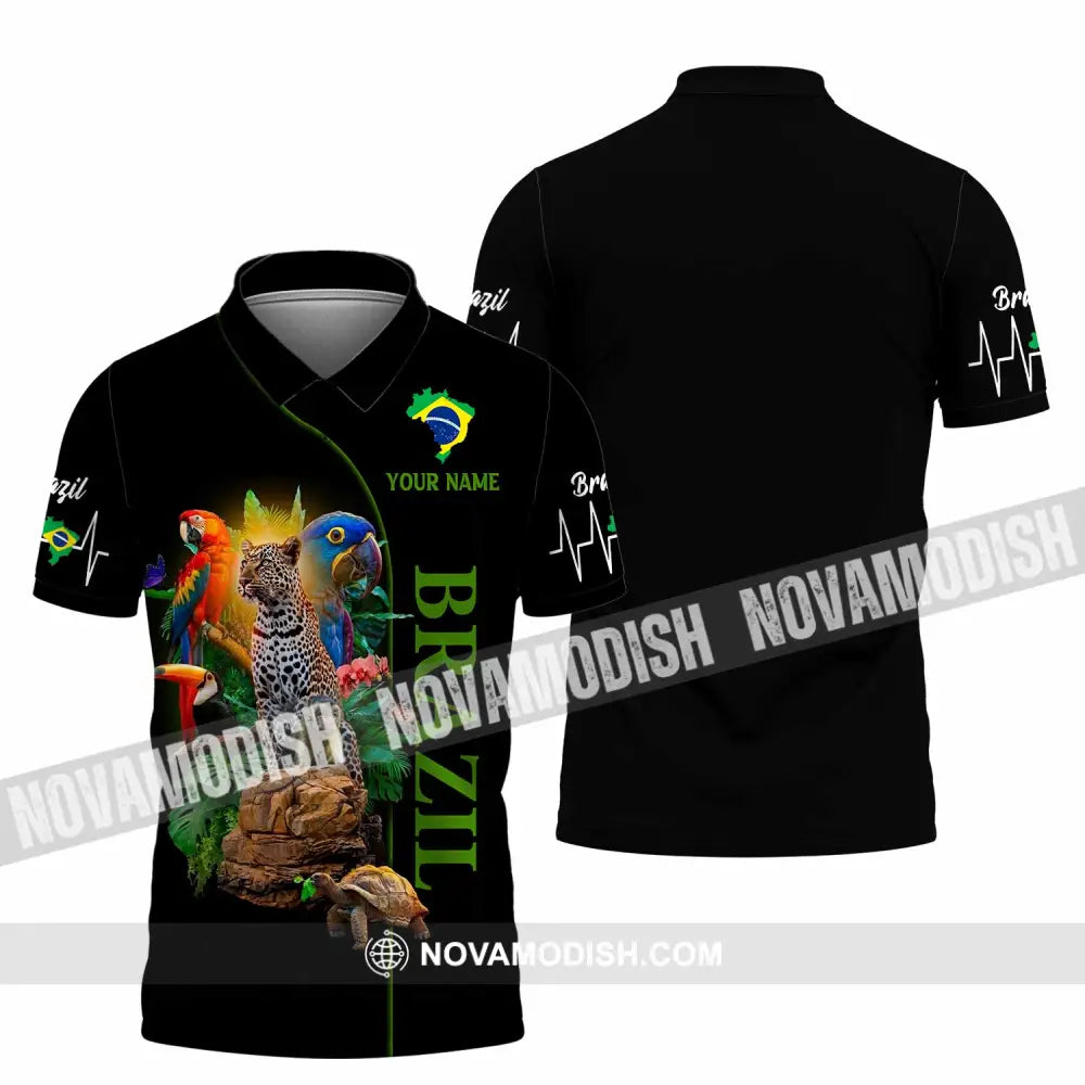 Unisex Shirt - Custom Brazil 3D Shirt Polo Shirt / S T-shirt