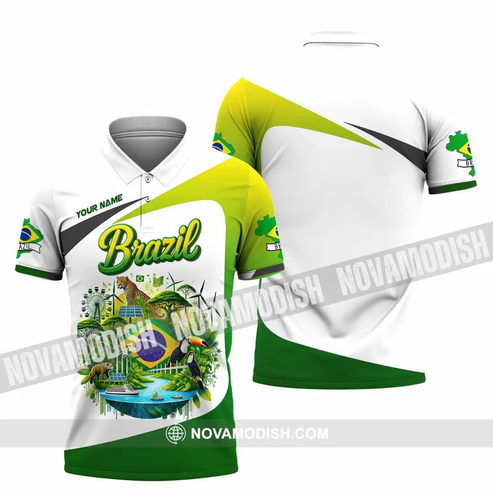 Unisex Shirt - Custom Brazil 3D Shirt Polo Shirt / S T-shirt